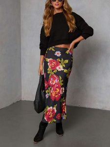 Milan Kiss Spódnica w kolorze czarnym ze wzorem rozmiar: S. Czarne spódnice Milan Kiss, s, bez wzorów, maxi. Za 130,99 zł.