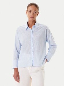 Tatuum Koszula Ines T2501.079 Błękitny Regular Fit. Niebieskie koszule Tatuum, bez wzorów, z bawełny, bez kołnierzyka, bez ramiączek. Za 219,99 zł.