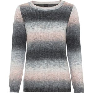 Sweter w cieniowanym kolorze. Czerwone swetry klasyczne bonprix, bez kołnierzyka. Za 124,99 zł.