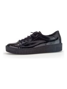 Gabor Skórzane sneakersy w kolorze czarnym rozmiar: 40,5. Czarne trampki Gabor, bez wzorów, z lakierowanej skóry, bez zapięcia. Za 232,78 zł.