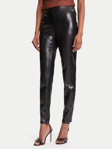 Guess Legginsy New Prescilla W4BB18 WGIK0 Czarny Slim Fit. Czarne legginsy Guess, z aplikacjami, z syntetyku. Za 299,99 zł.