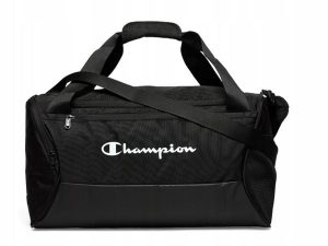 Torba Champion Medium Duffel czarna. Białe torby podróżne i sportowe Champion, bez wzorów, z materiału, na ramię. Za 121,99 zł.