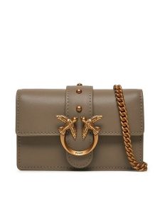 Pinko Torebka Love One Micro C . AI 24-25 PCPL 100064 A0F1 Szary. Szare torebki wieczorowe Pinko, bez wzorów, ze skóry, bez dodatków. Za 599,99 zł.