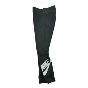 Damskie legginsy Nike czarne. Czarne legginsy Nike, bez wzorów, z materiału. Za 68,12 zł.