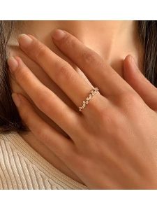 DI GIORGIO Pozłacany pierścionek z cyrkoniami rozmiar: 52. Czerwone pierścionki DI GIORGIO, z cyrkonią, pozłacane. Za 276,71 zł.