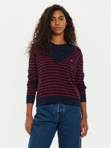 Tommy Jeans Sweter Essential DW0DW18670 Kolorowy Regular Fit. Swetry klasyczne Tommy Jeans, xs, z bawełny, bez kołnierzyka. Za 229,99 zł.