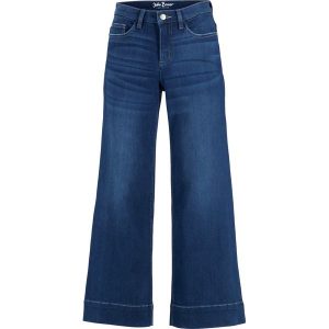 "Dżinsy ze stretchem ""ultra-soft"" 7/8, culotte". Niebieskie jeansy bonprix, bez wzorów, z jeansu. Za 127,99 zł.