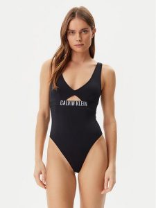 Calvin Klein Swimwear Strój kąpielowy KW0KW02746 Czarny. Czarne stroje jednoczęściowe Calvin Klein Swimwear, bez wzorów, z syntetyku. Za 269,99 zł.