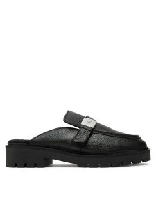 Calvin Klein Jeans Klapki Flatform Slipon Mg Lth YW0YW01655 Czarny. Czarne klapki Calvin Klein Jeans, bez wzorów, z jeansu, bez obcasa. Za 319,99 zł.