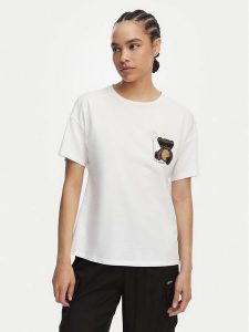 Liu Jo T-Shirt WA6414 JS923 Biały Regular Fit. Białe t-shirty Liu Jo, xs, bez wzorów, z bawełny, bez kołnierzyka, bez ramiączek. Za 299,99 zł.