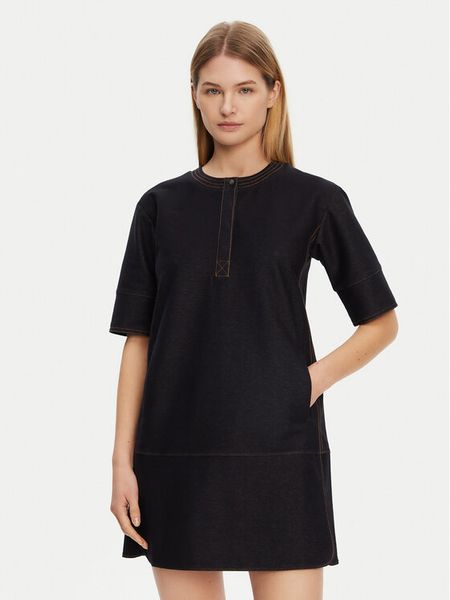 Max Mara Leisure Sukienka jeansowa 2516621017650 Granatowy Regular Fit. Niebieskie sukienki Max Mara Leisure, xs, bez wzorów, z bawełny, bez kołnierzyka, bez ramiączek. Za 569,99 zł.