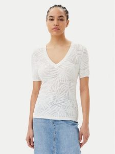 Morgan Sweter 251-MPALM Biały Regular Fit. Białe swetry klasyczne Morgan, s, z syntetyku, bez kołnierzyka. Za 189,99 zł.