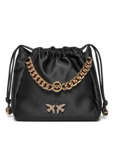 Pinko Torebka Atalanta Pouch . AI 24-25 PLTT 103534 A1WB Czarny. Czarne torebki wieczorowe Pinko, bez wzorów, z materiału, bez dodatków. Za 669,99 zł.