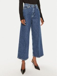 Calvin Klein Jeansy K20K207267 Granatowy Wide Leg. Niebieskie jeansy Calvin Klein, bez wzorów, z bawełny. Za 369,99 zł.