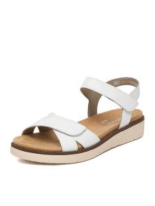 Remonte Sandały CEO-D2049-83 Biały. Białe sandały Remonte, bez wzorów, ze skóry, bez obcasa, na płaskiej podeszwie, bez zapięcia. Za 369,99 zł.