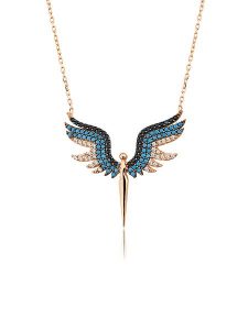 Lodie Silver Srebrny naszyjnik z elementem ozdobnym - dł. 43 cm rozmiar: onesize. Szare naszyjniki Lodie Silver, z cyrkonią, srebrne. Za 43,99 zł.