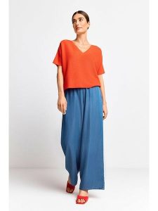 Rich & Royal Sweter w kolorze czerwonym rozmiar: XL. Czerwone swetry oversize Rich & Royal, xl, bez wzorów, ze splotem, bez ramiączek. Za 188,85 zł.