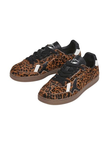 Pepe Jeans FOOTWEAR Skórzane sneakersy "Ball" w kolorze czarno-brązowym rozmiar: 40. Brązowe trampki Pepe Jeans FOOTWEAR, bez wzorów, z jeansu, bez zapięcia. Za 208,99 zł.