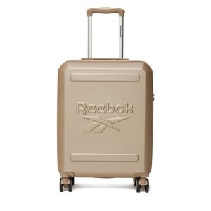 Walizka kabinowa Reebok. Brązowe walizki Reebok, bez wzorów. Za 259,99 zł.