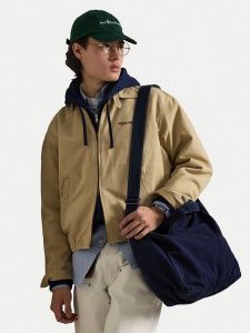 Polo Ralph Lauren Torebka 405967606001 Granatowy. Niebieskie torebki klasyczne Polo Ralph Lauren, bez wzorów, z materiału, bez dodatków. Za 439,99 zł.