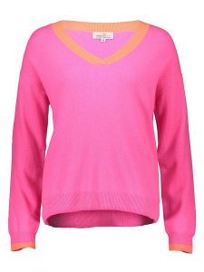 Zwillingsherz Sweter w kolorze różowo-pomarańczowym rozmiar: XL. Pomarańczowe swetry oversize Zwillingsherz, xl, bez wzorów, z kaszmiru, bez ramiączek. Za 250,35 zł.