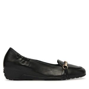 Półbuty HÖGL. Czarne czółenka HÖGL, bez wzorów, bez obcasa, na koturnie, bez zapięcia. Za 499,99 zł.