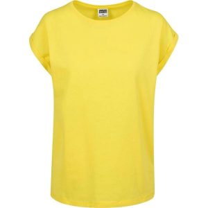 Koszulka Damska Z Rozszerzonym Ramieniem. Czarne bluzki Urban Classics, xl, bez wzorów, casualowe, bez kołnierzyka, bez ramiączek. Za 55,99 zł.