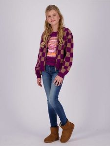 Vingino Kardigan "Maniek" w kolorze fioletowym rozmiar: 116. Różowe kardigany Vingino, ze splotem. Za 86,99 zł.