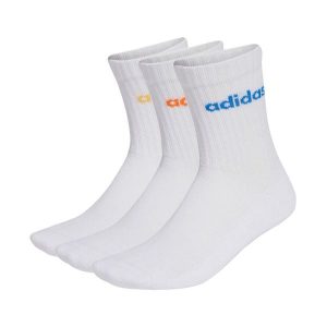 Skarpety adidas Cushioned Linear Crew 3 pary białe. Białe skarpetki ADIDAS, bez wzorów. Za 49,00 zł.
