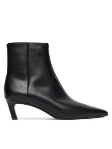 Calvin Klein Botki Ess Kitten Heel Ankle Boot HW0HW02586 Czarny. Czarne botki Calvin Klein, bez wzorów, ze skóry, bez obcasa, na słupku, bez zapięcia. Za 589,99 zł.