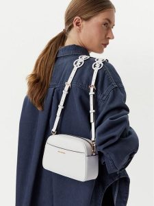 MICHAEL Michael Kors Torebka 32S6GJ6C5L Biały. Białe torebki klasyczne MICHAEL Michael Kors, bez wzorów, ze skóry, bez dodatków. Za 648,99 zł.