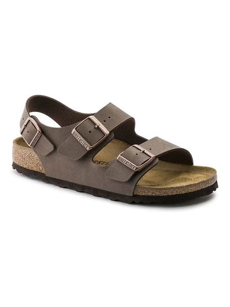 Birkenstock Skórzane sandały "Milano" w kolorze brązowym rozmiar: 45. Brązowe sandały Birkenstock, bez wzorów, z otwartym noskiem, bez obcasa, bez zapięcia. Za 376,85 zł.