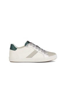 Geox Sneakersy "Blomiee" w kolorze biało-zielono-szarym rozmiar: 39. Białe trampki Geox, bez wzorów, bez zapięcia. Za 206,42 zł.