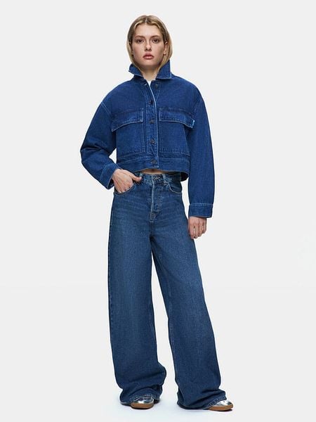 LTB Kurtka dżinsowa "Skyla" w kolorze niebieskim rozmiar: L. Niebieskie kurtki LTB, l, z aplikacjami, z bawełny, bez kaptura. Za 148,26 zł.