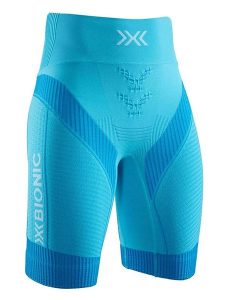 X-Bionic Szorty w kolorze turkusowym do biegania rozmiar: L. Niebieskie spodenki sportowe X BIONIC, l, bez wzorów, z materiału, do biegania. Za 228,38 zł.