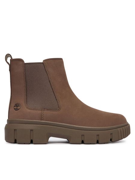 Timberland Sztyblety Greyfield TB0A2FK2EM51 Brązowy. Brązowe botki Timberland, bez wzorów, z nubiku, bez obcasa, na płaskiej podeszwie, bez zapięcia. Za 539,99 zł.