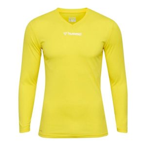 Koszulka z długim rękawem Hummel BL Essential. Czarne bluzki Hummel, bez wzorów, sportowe, bez kołnierzyka, bez ramiączek. Za 161,50 zł.