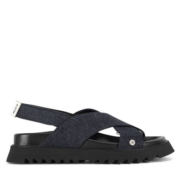 Sandały G-Star Raw. Niebieskie sandały G-Star Raw, bez wzorów, bez obcasa, na płaskiej podeszwie, bez zapięcia. Za 349,99 zł.