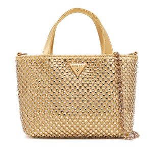 Torebka Guess. Żółte torebki klasyczne Guess, z aplikacjami, bez dodatków. Za 659,99 zł.