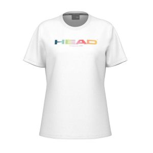 Koszulka damska Head Rainbow. Białe bluzki Head, bez wzorów, sportowe, bez kołnierzyka, bez ramiączek. W wyprzedaży za 153,00 zł.