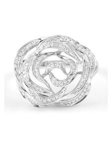 ATELIER DU DIAMANT Złoty pierścionek "Trisha" z diamentami rozmiar: 54. Szare pierścionki ATELIER DU DIAMANT, z diamentem, złote. Za 2 675,99 zł.