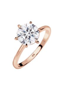 Elli Damski zaręczynowy z kryształami , srebro próby 925 Sterling Silver Pierścionki 1 ct. Szare pierścionki Elli, z kryształem, srebrne. Za 228,64 zł.