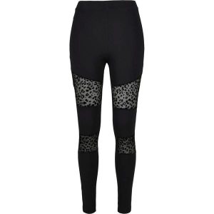 Legginsy damskie Urban Classics flock lace inset. Czarne legginsy Urban Classics, bez wzorów, z koronki. Za 158,00 zł.