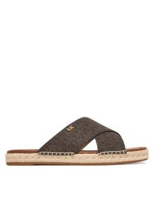 MICHAEL Michael Kors Espadryle Kenzie 40R6KZFS1B Brązowy. Brązowe espadryle MICHAEL Michael Kors, bez wzorów, ze skóry, bez obcasa. Za 529,99 zł.