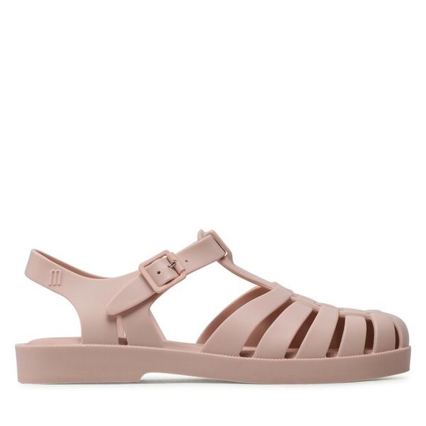 Sandały Melissa. Czerwone sandały Melissa, bez wzorów, bez obcasa, na płaskiej podeszwie, bez zapięcia. Za 270,99 zł.