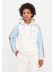 Bench Bluza w kolorze biało-błękitnym rozmiar: 40. Białe bluzy Bench, bez wzorów, z kapturem. Za 109,52 zł.