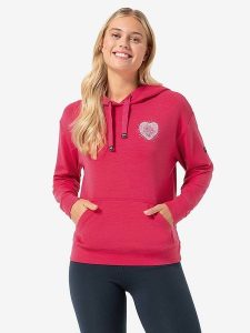 Super.natural Bluza "Little Heartwood" w kolorze różowym rozmiar: XL. Różowe bluzy super.natural, xl, bez wzorów, z wełny, z kapturem. Za 339,99 zł.