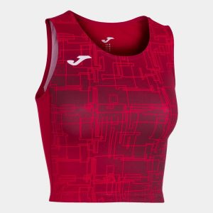 Tank top do biegania damski Joma Elite VIII. Czerwone topy JOMA, l, bez wzorów, sportowe, bez kołnierzyka, bez ramiączek. Za 68,35 zł.