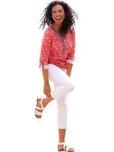 WITT WEIDEN Koszulka w kolorze czerwonym rozmiar: 48. Czerwone bluzki WITT WEIDEN, bez wzorów, z bawełny, bez kołnierzyka, bez ramiączek. Za 39,40 zł.