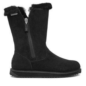 Śniegowce EMU Australia. Czarne buty zimowe EMU Australia, bez obcasa, bez zapięcia. Za 899,99 zł.